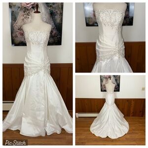 Elegant Vintage Y2K Rhapsody by Mori Lee Taffeta Wedding Gown